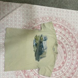 GILDAN DryBlend M, train scenery shirt